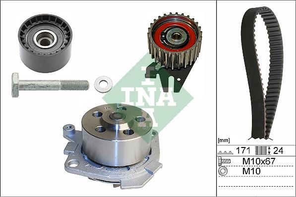 INA 530 0606 30 - Water Pump & Timing Belt Set onlydrive.pro