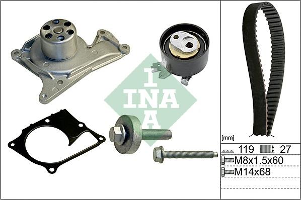 INA 530 0607 30 - Water Pump & Timing Belt Set onlydrive.pro