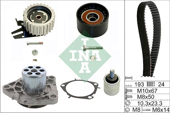 INA 530 0619 30 - Water Pump & Timing Belt Set onlydrive.pro