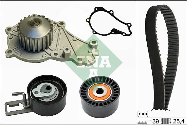 INA 530 0610 30 - Vandens siurblio ir paskirstymo diržo komplektas onlydrive.pro