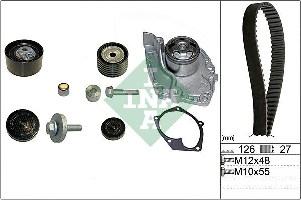 INA 530 0638 30 - Vesipumppu + jakohihnasarja onlydrive.pro