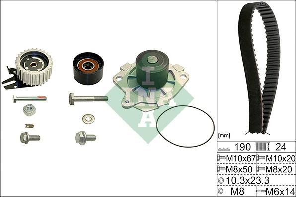 INA 530 0624 30 - Water Pump & Timing Belt Set onlydrive.pro