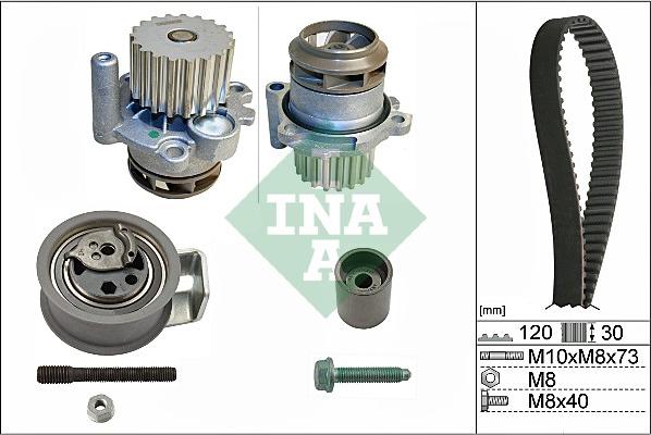 INA 530 0091 30 - Vesipumppu + jakohihnasarja onlydrive.pro