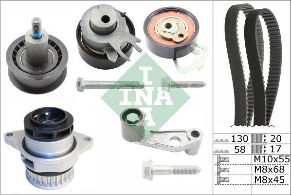 INA 530 0089 30 - Vesipumppu + jakohihnasarja onlydrive.pro