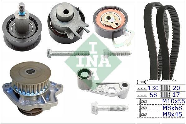 INA 530 0089 31 - Water Pump & Timing Belt Set onlydrive.pro