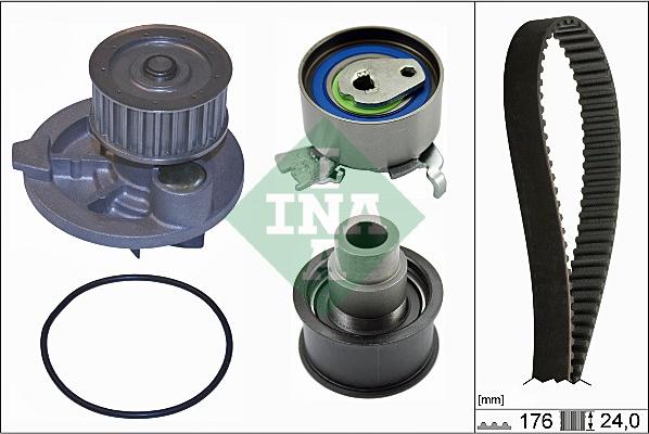 INA 530 0079 30 - Water Pump & Timing Belt Set onlydrive.pro