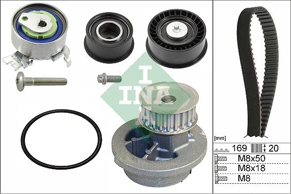 INA 530 0078 30 - Water Pump & Timing Belt Set onlydrive.pro