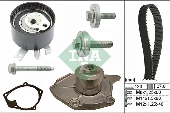 INA 530 0197 31 - Ūdenssūknis + Zobsiksnas komplekts onlydrive.pro