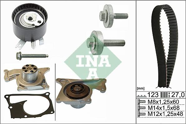 INA 530 0197 32 - Водяной насос + комплект зубчатого ремня ГРМ onlydrive.pro