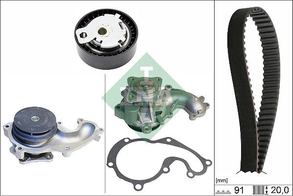 INA 530 0142 30 - Water Pump & Timing Belt Set onlydrive.pro