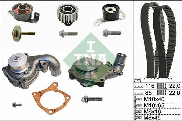 INA 530 0104 31 - Водяной насос + комплект зубчатого ремня ГРМ onlydrive.pro