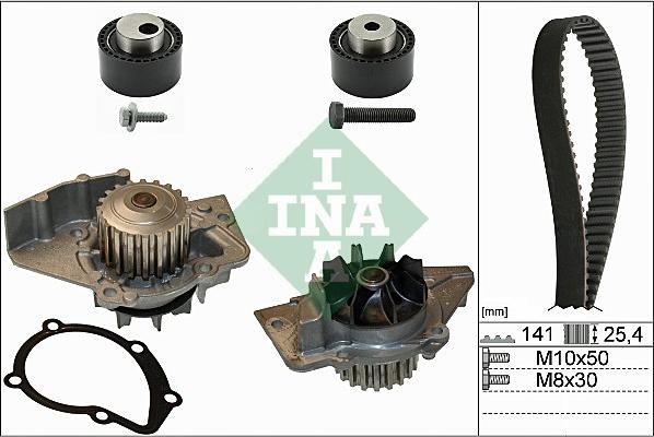 INA 530 0111 30 - Водяной насос + комплект зубчатого ремня ГРМ onlydrive.pro