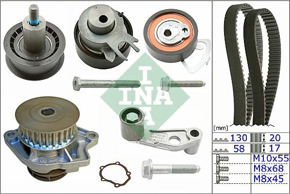 INA 530 0360 30 - Водяной насос + комплект зубчатого ремня ГРМ onlydrive.pro