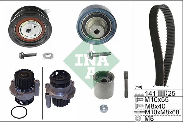 INA 530 0361 30 - Water Pump & Timing Belt Set onlydrive.pro