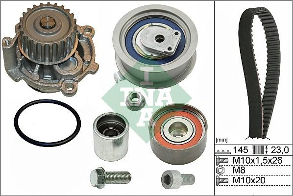 INA 530 0374 30 - Water Pump & Timing Belt Set onlydrive.pro