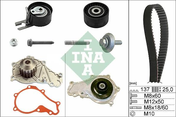 INA 530 0375 30 - Water Pump & Timing Belt Set onlydrive.pro