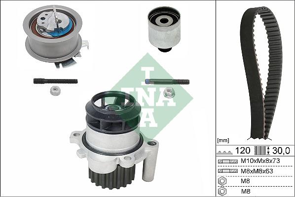 INA 530 0201 30 - Vesipumppu + jakohihnasarja onlydrive.pro