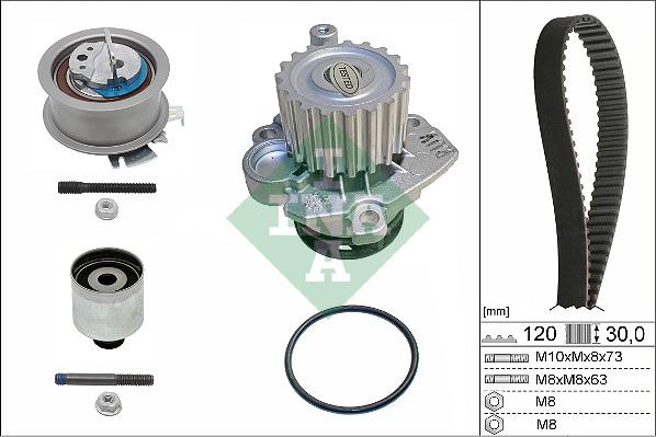 INA 530 0201 33 - Водяной насос + комплект зубчатого ремня ГРМ onlydrive.pro