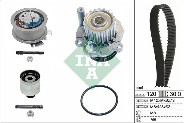 INA 530 0201 32 - Водяной насос + комплект зубчатого ремня ГРМ onlydrive.pro