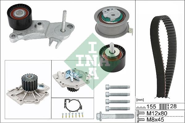 INA 530 0762 30 - Vesipumppu + jakohihnasarja onlydrive.pro