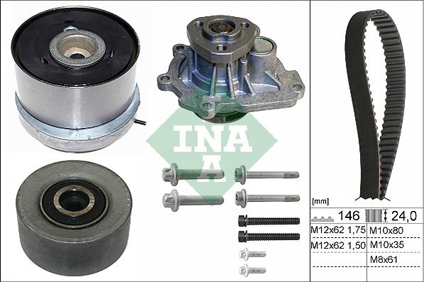 INA 530 0724 30 - Water Pump & Timing Belt Set onlydrive.pro