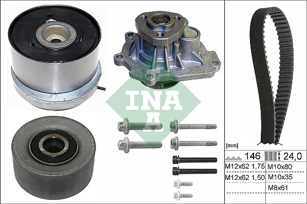 INA 530 0724 30 - Ūdenssūknis + Zobsiksnas komplekts onlydrive.pro