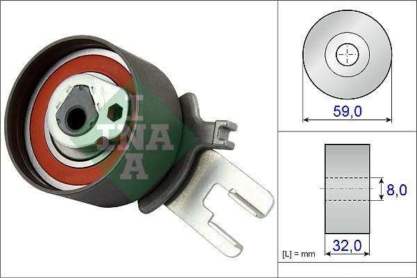 INA 531 0859 10 - Натяжной ролик, зубчатый ремень ГРМ onlydrive.pro