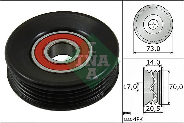 INA 531 0853 10 - Kreipiantysis skriemulys, V formos rumbuotas diržas onlydrive.pro