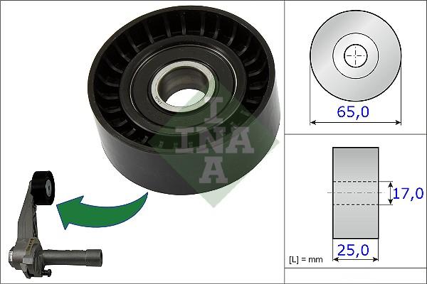 INA 531 0866 10 - Pulley, v-ribbed belt onlydrive.pro