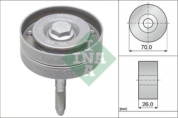 INA 532 0596 10 - Kreipiantysis skriemulys, V formos rumbuotas diržas onlydrive.pro