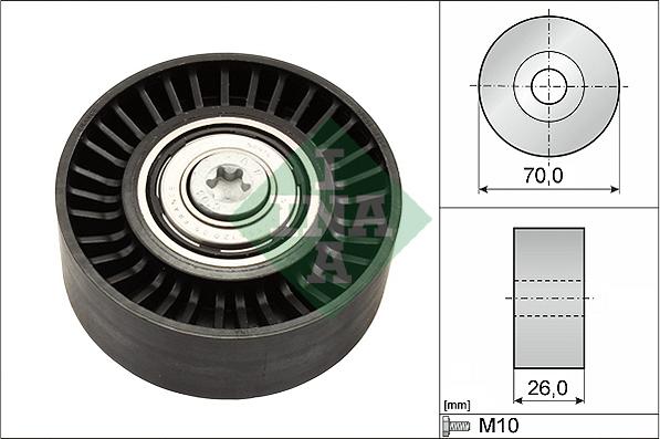 INA 532 0505 10 - Pulley, v-ribbed belt onlydrive.pro