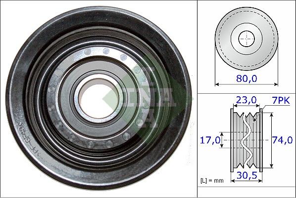 INA 532 0580 10 - Pulley, v-ribbed belt onlydrive.pro