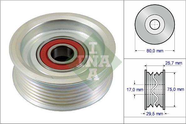 INA 532 0587 10 - Kreipiantysis skriemulys, V formos rumbuotas diržas onlydrive.pro