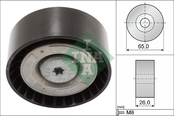 INA 532 0571 10 - Kreipiantysis skriemulys, V formos rumbuotas diržas onlydrive.pro