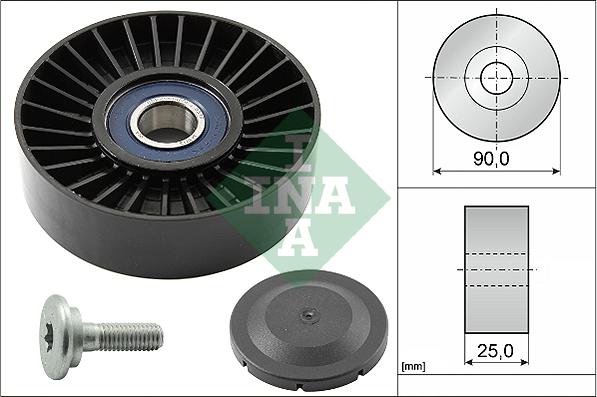 INA 532 0138 10 - Kreipiantysis skriemulys, V formos rumbuotas diržas onlydrive.pro