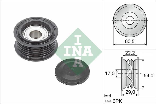 INA 532 0854 10 - Kreipiantysis skriemulys, V formos rumbuotas diržas onlydrive.pro