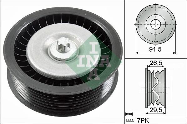 INA 532 0808 10 - Kreipiantysis skriemulys, V formos rumbuotas diržas onlydrive.pro