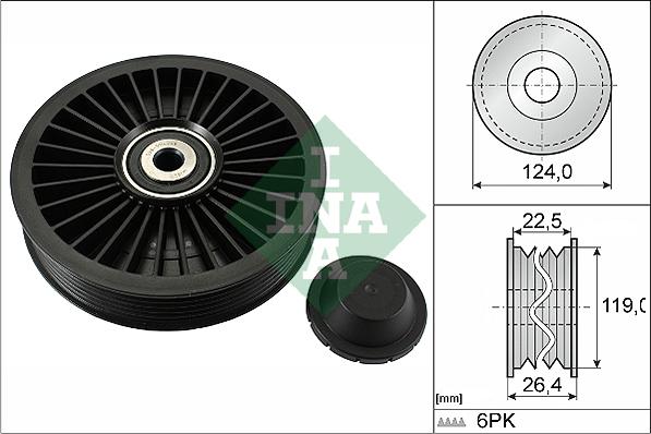 INA 532 0242 10 - Kreipiantysis skriemulys, V formos rumbuotas diržas onlydrive.pro