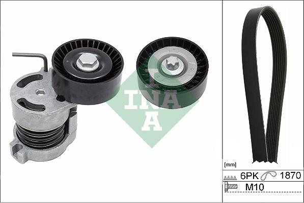 INA 529 0044 10 - Ķīļrievu siksnu komplekts onlydrive.pro