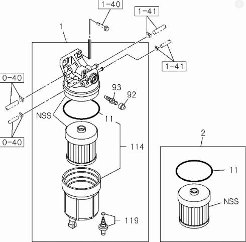 ISUZU 8-98037-011-0 - Fuel filter onlydrive.pro