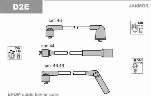 Janmor D2E - Ignition Cable Kit onlydrive.pro