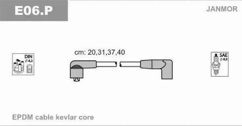 Janmor E06.P - Ignition Cable Kit onlydrive.pro