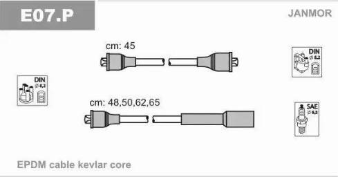 Janmor E07.P - Ignition Cable Kit onlydrive.pro