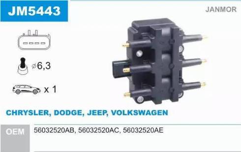 Janmor JM5443 - Ignition Coil onlydrive.pro