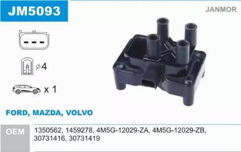 Janmor JM5093 - Ignition Coil onlydrive.pro