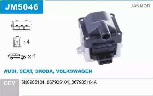 Janmor JM5046 - Ignition Coil onlydrive.pro