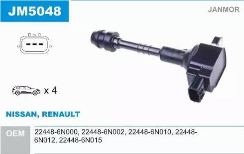 Janmor JM5048 - Ignition Coil onlydrive.pro