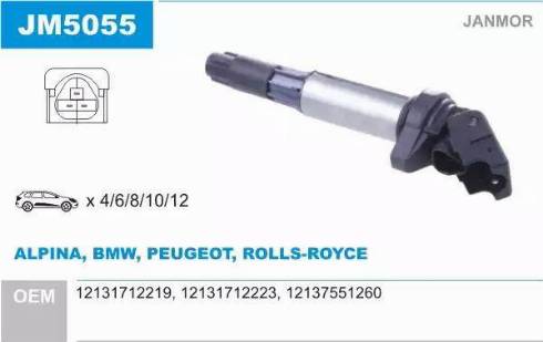 Janmor JM5055 - Ignition Coil onlydrive.pro