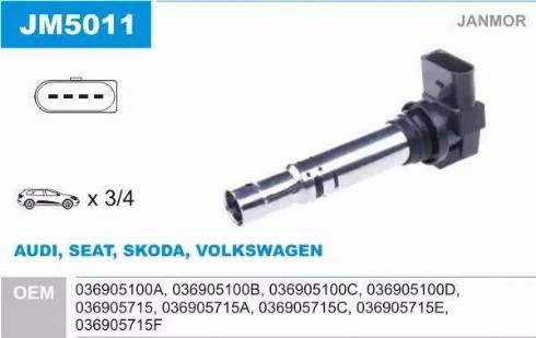 Janmor JM5011 - Ignition Coil onlydrive.pro