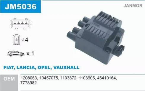 Janmor JM5036 - Ignition Coil onlydrive.pro